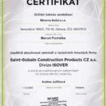 Certifikát firmy ISOVER